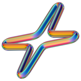 潮流酸性全息金属镭射机能彩虹3D立体几何图形png免抠 (78)