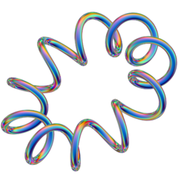 潮流酸性全息金属镭射机能彩虹3D立体几何图形png免抠 (82)