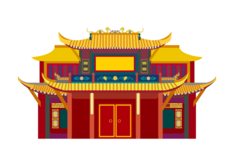 中式古建筑 楼房 中国古建筑png透明 (36)