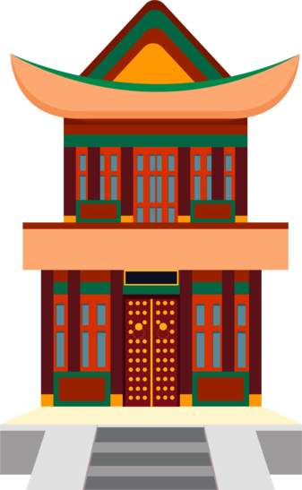 中式古建筑 楼房 中国古建筑png透明 (5)