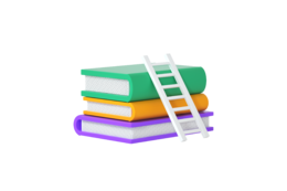 C4D创意书籍教育元素书本梯子3D立体模型