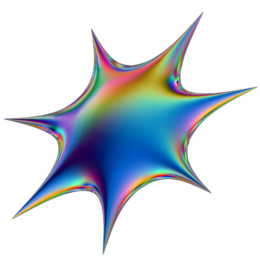 潮流酸性全息金属镭射机能彩虹3D立体几何图形png免抠 (83)