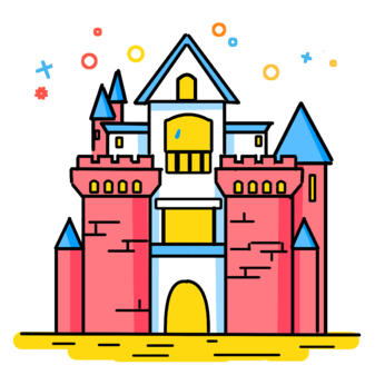 卡通童话城堡宫殿卡通建筑 (150)
